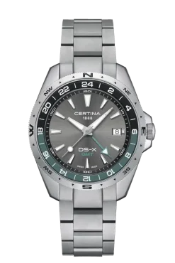 CERTINA UR DS-X GMT HERRE STÅL - C0474521108100