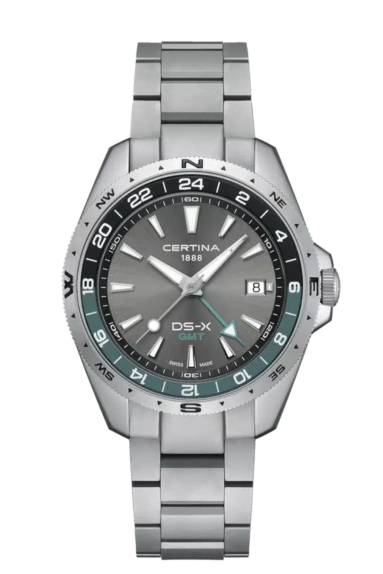CERTINA UR DS-X GMT HERRE STÅL - C0474521108100