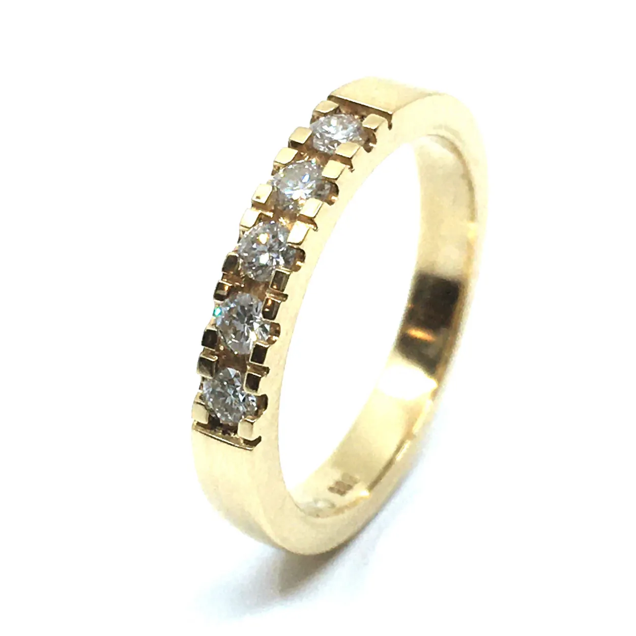 CHRISTOFFERSEN JEWELLERY ALLIANCE RING 14 KARAT GULD MED BRILLANTER - 5000864