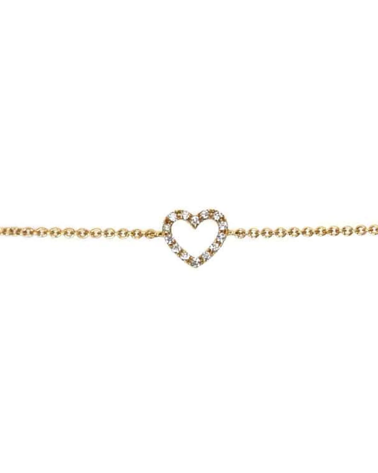 CHRISTOFFERSEN JEWELLERY ARMBÅND 14 KARAT GULD HJERTE MED 0,07 CARAT BRILLANTER - 9000152