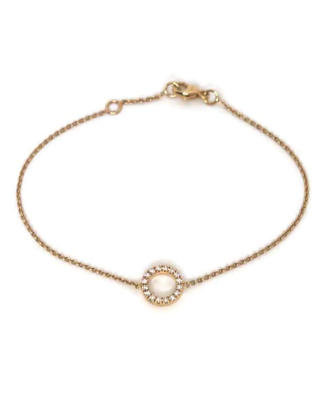 CHRISTOFFERSEN JEWELLERY ARMBÅND 14 KARAT GULD CIRKEL MED 0,13 CARAT BRILLANTER - 9000158