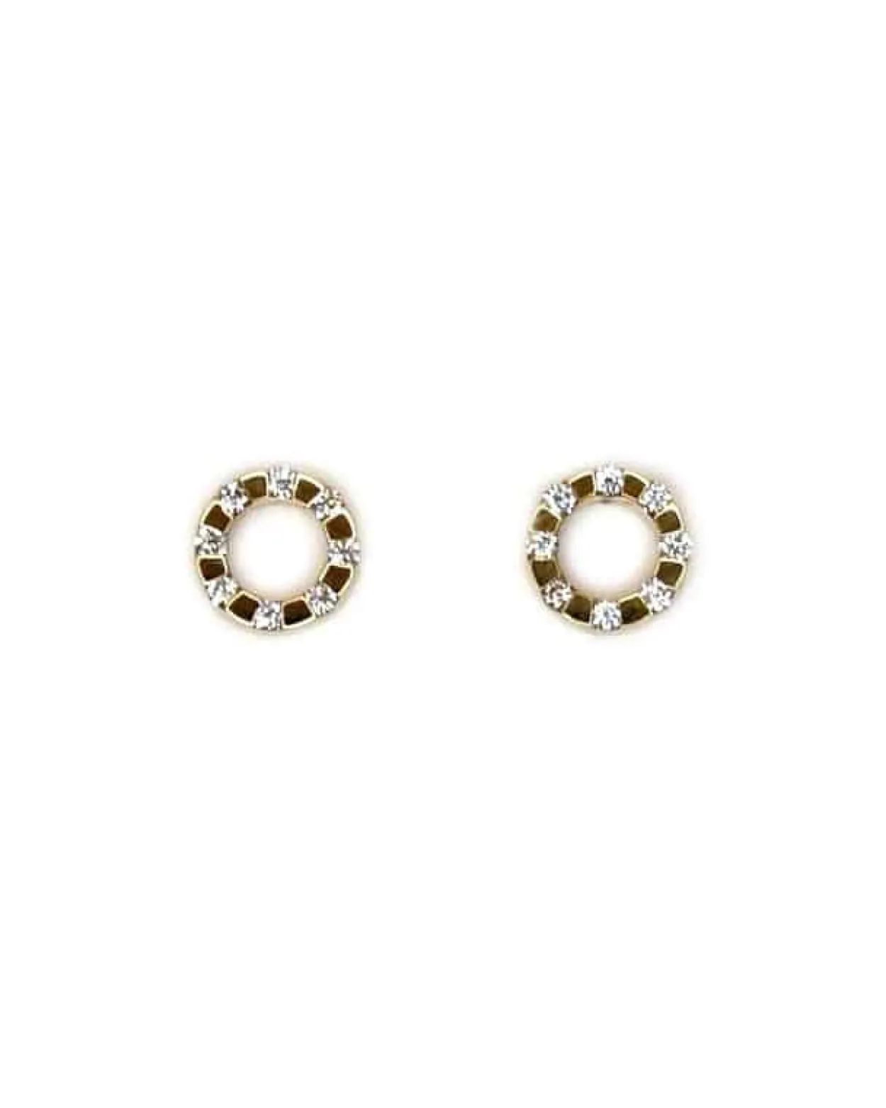 CHRISTOFFERSEN JEWELLERY CIRKEL ØRESTIKKER 14 KARAT GULD MED 0,125 CARAT BRILLANTER – 3000352