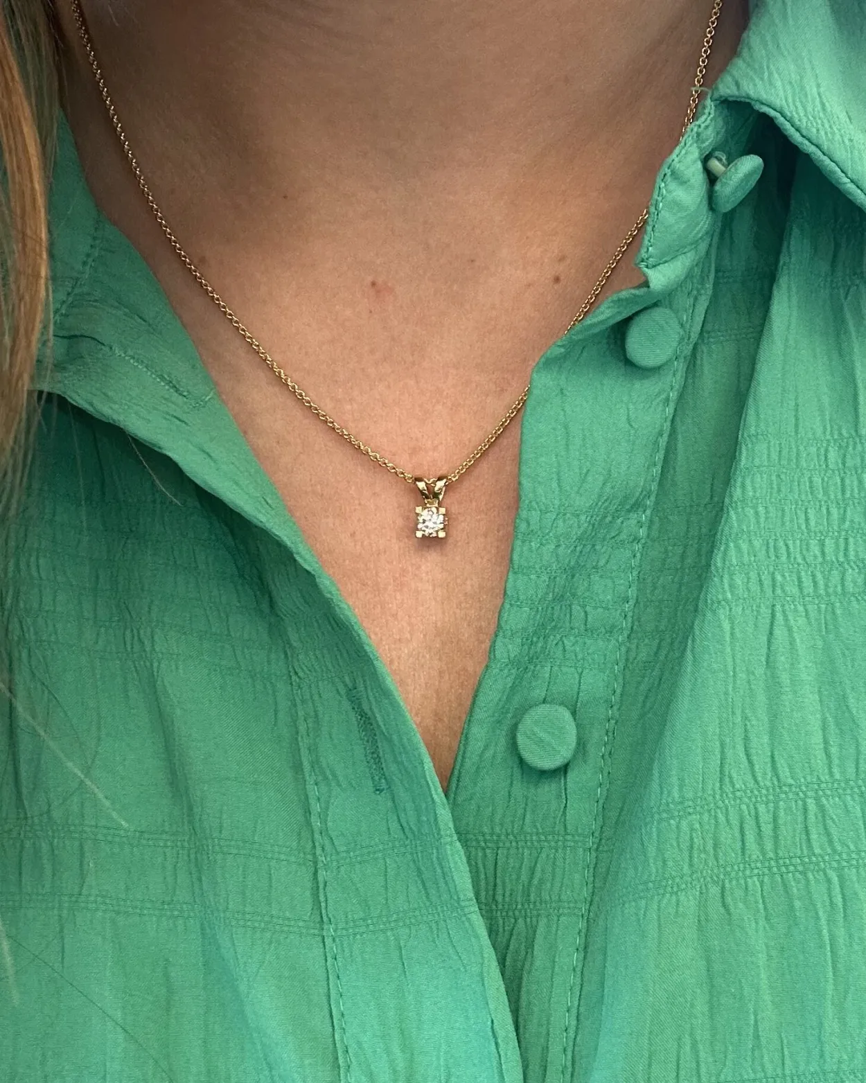 CHRISTOFFERSEN JEWELLERY EVA VEDHÆNG 14 KARAT GULD MED BRILLANT 0,38 CARAT – 4000516