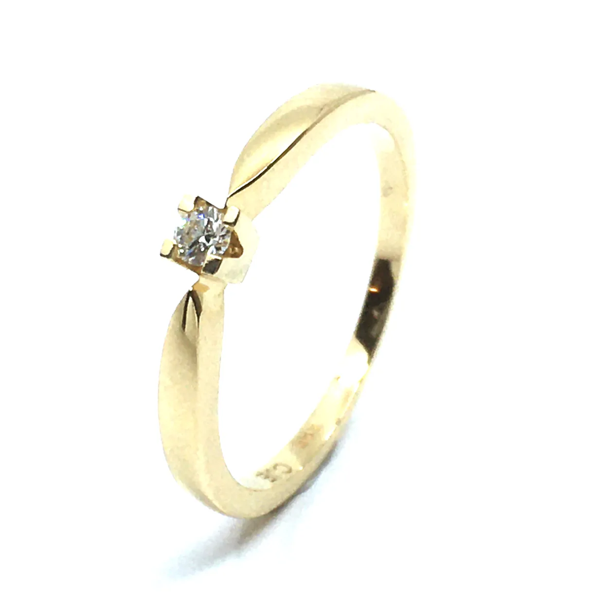 CHRISTOFFERSEN JEWELLERY EVA RING I 14 KARAT GULD MED BRILLANT - 5000792
