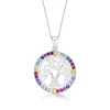 CHRISTOFFERSEN JEWELLERY HALSKÆDE SØLV LIVETSTRÆ RAINBOW - 4011671-6