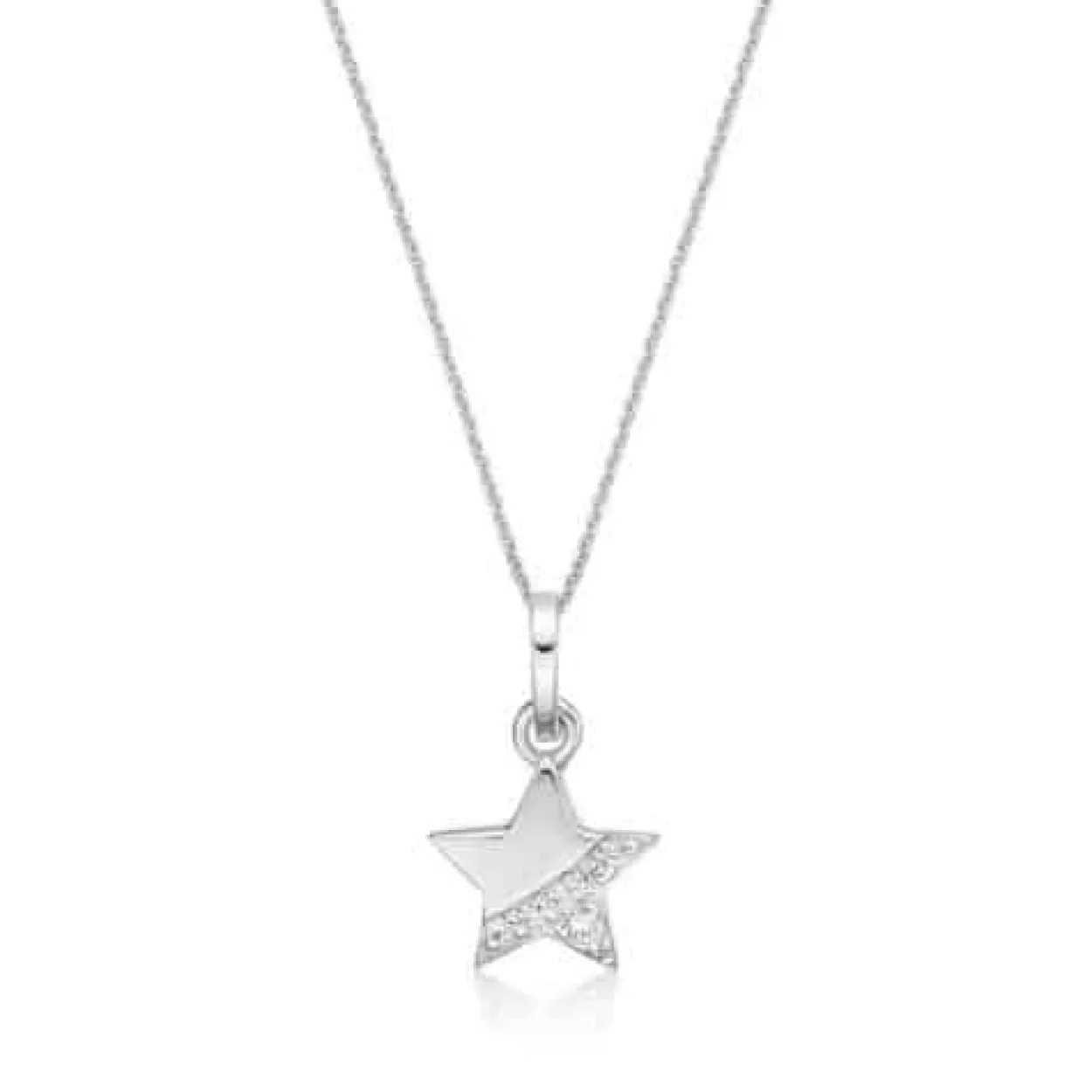 CHRISTOFFERSEN JEWELLERY HALSKÆDE STJERNE MED ZIRKONIA - 4070798