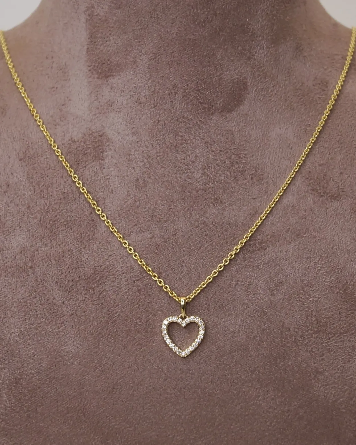 CHRISTOFFERSEN JEWELLERY HJERTE VEDHÆNG 14 KARAT GULD MED 0,10 CARAT BRILLANTER - 4500203G