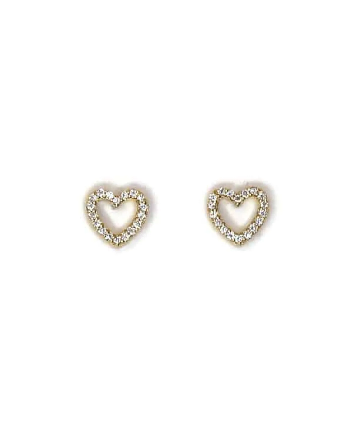 CHRISTOFFERSEN JEWELLERY HJERTE ØRESTIKKER 14 KARAT GULD MED 0,09 CARAT BRILLANTER - 3071281G
