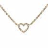 CHRISTOFFERSEN JEWELLERY HJERTE HALSKÆDE 14 KARAT GULD MED 0,07 CARAT BRILLANTER - 2000152