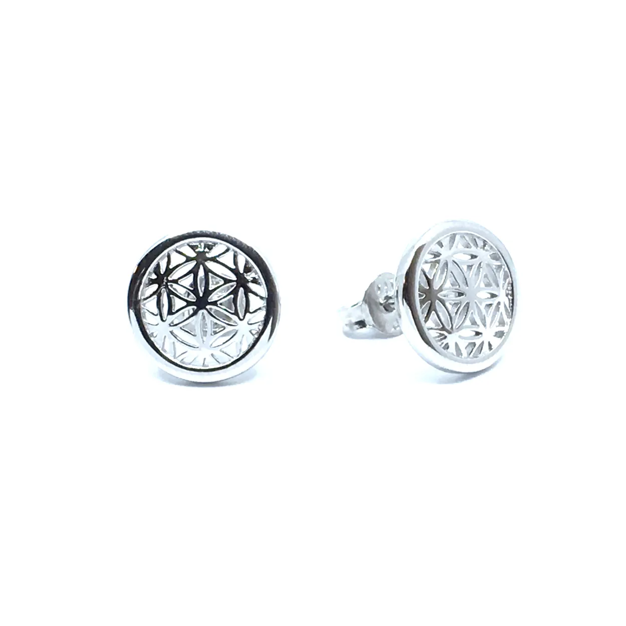 CHRISTOFFERSEN JEWELLERY ØRERINGE PÅ STIK I SØLV MED MØNSTER BREDDE 11 MM - 3070866