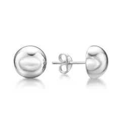CHRISTOFFERSEN JEWELLERY ØRERINGE SØLV HUL KUGLE HALV BREDDE 10 MM - 3010760