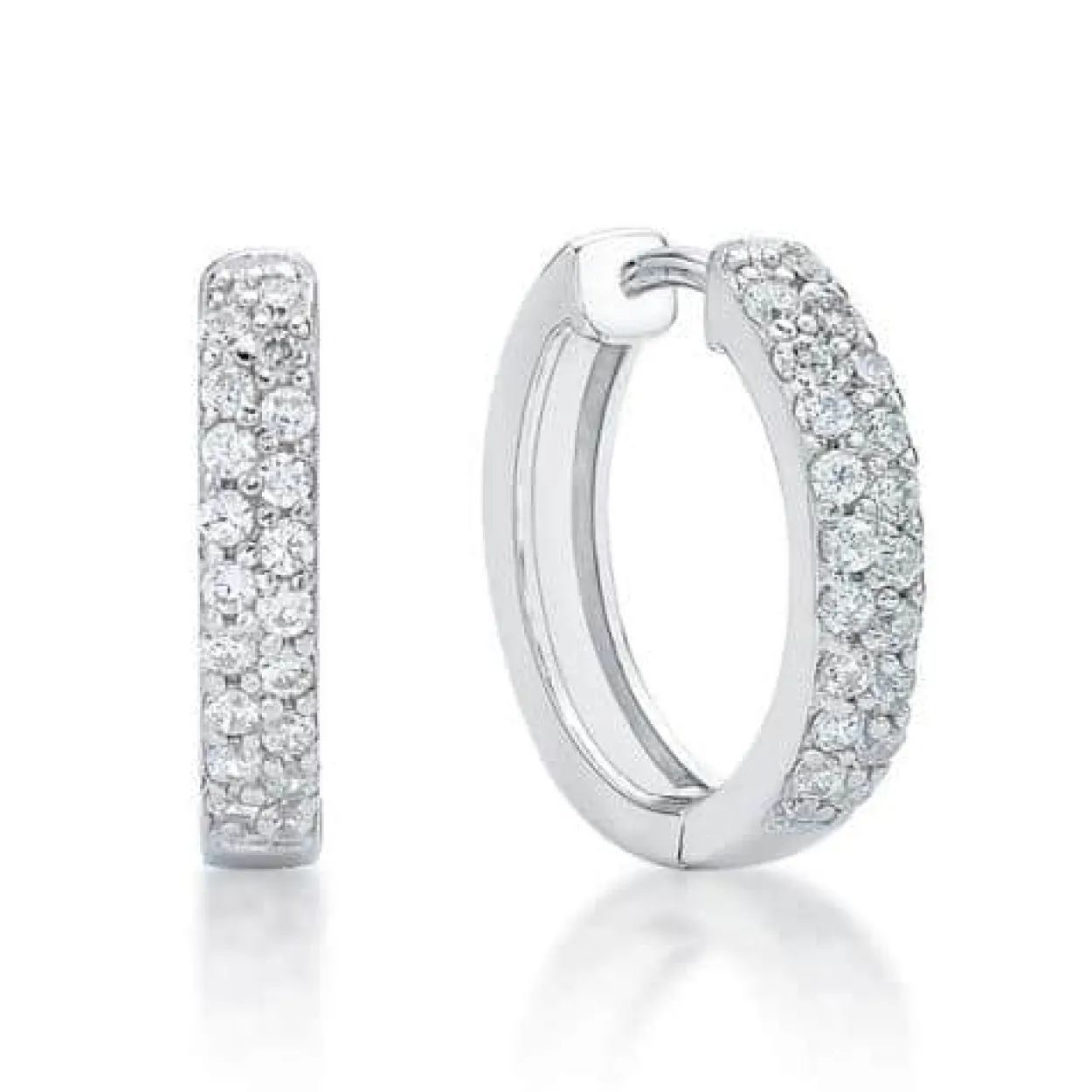 CHRISTOFFERSEN JEWELLERY ØRERINGE CREOL MED ZIRKONIA - 3710263