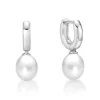 CHRISTOFFERSEN JEWELLERY ØRERINGE SØLV MED PERLE OVAL - 3710158-9