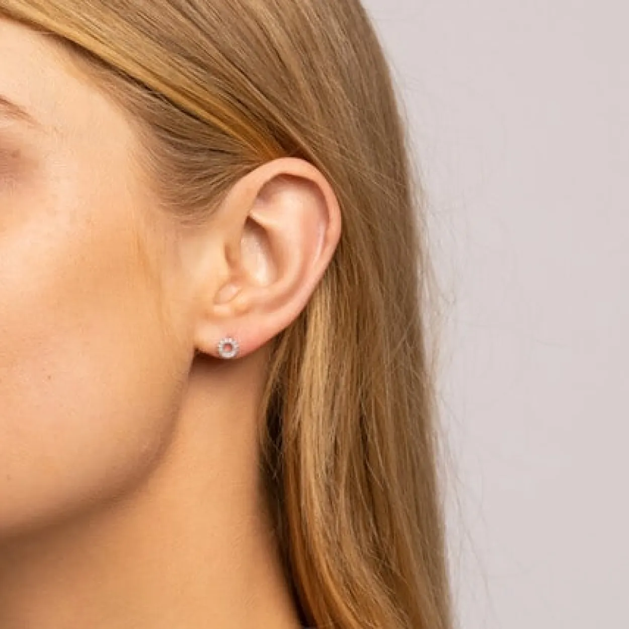 CHRISTOFFERSEN JEWELLERY ØRERINGE CIRKEL MED ZIRKONIA - 3010892