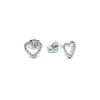 CHRISTOFFERSEN JEWELLERY ØRERINGE PÅ STIK HJERTE MED STEN - 3010794