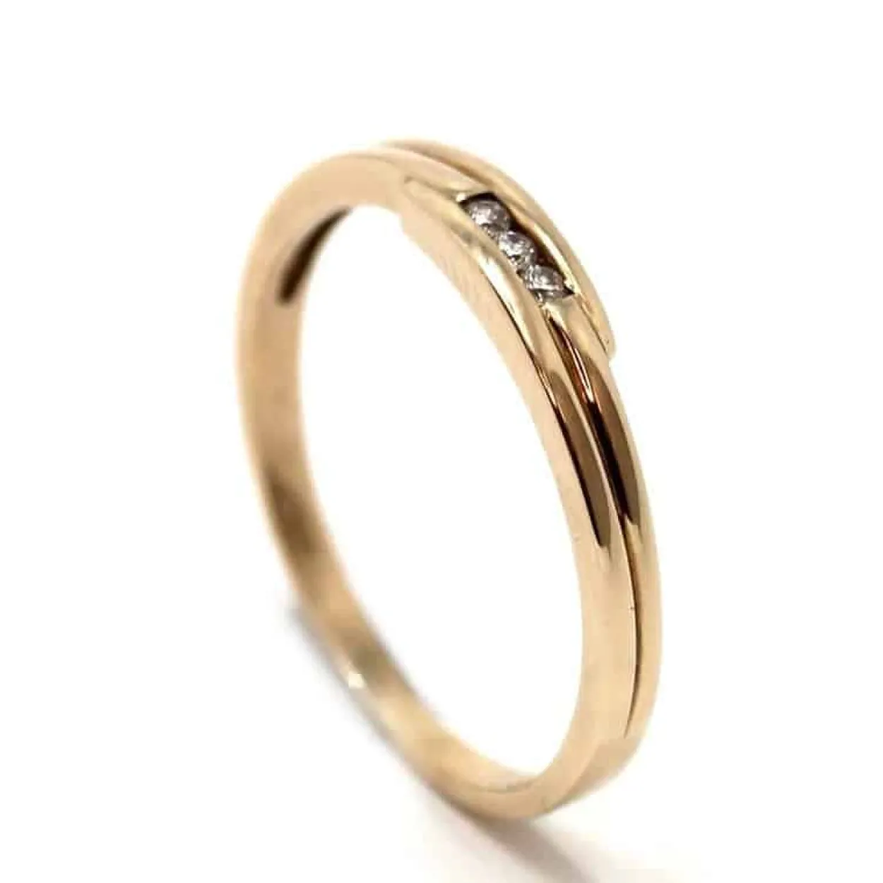 CHRISTOFFERSEN JEWELLERY RING 8 KARAT GULD MED ZIRKONIA - 5000321-3