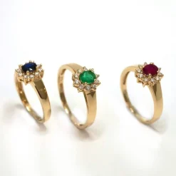 CHRISTOFFERSEN JEWELLERY ROSET RING 14 KARAT GULD MED RUBIN OG BRILLANTER - 5070256G-RU