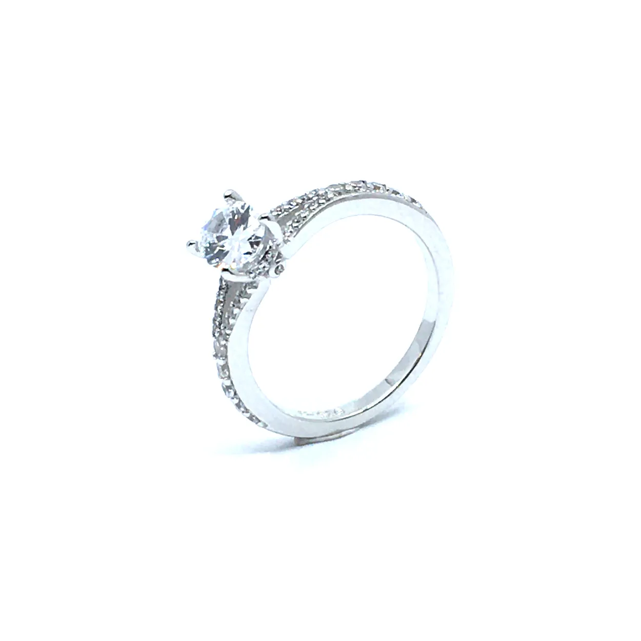 CHRISTOFFERSEN JEWLLEZRY SØLV RING RHODINERET MED SYNTETISKE ZIRKONIA- 5070776