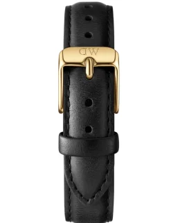 DANIEL WELLINGTON LÆDERREM SORT 14 MM - DW00200233