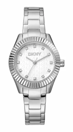 DKNY CHAMBERS GLITZ UR DAME STÅL MED LÆNKE - DK1L017M0035