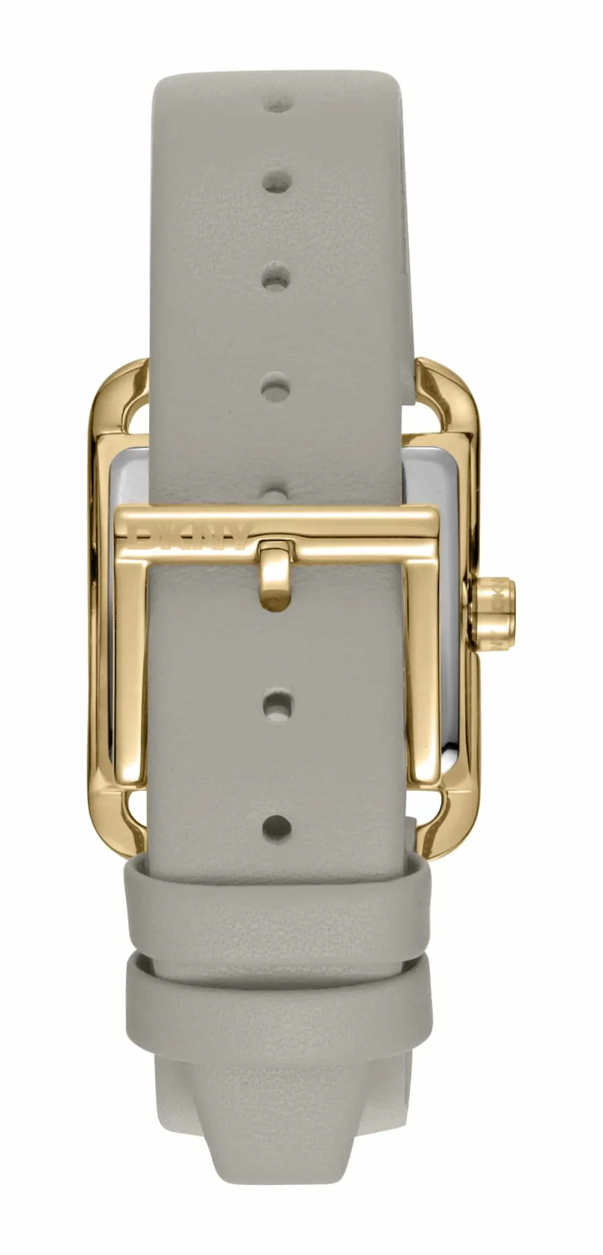 DKNY CITY MIDI UR DAME MED GRÅ LÆDERREM - DK1L004L0025