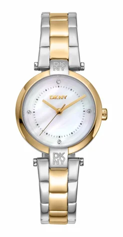 DKNY ESSENTIAL MINI UR DAME TO FARVET MED LÆNKE - DK1L043M0075