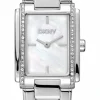 DKNY EVENING UR DAME FIRKANTET I STÅL - DK1L122M0045