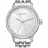 DKNY EVERYDAY UR DAME I STÅL MED STEN PÅ SKIVEN - DK1L086M0045