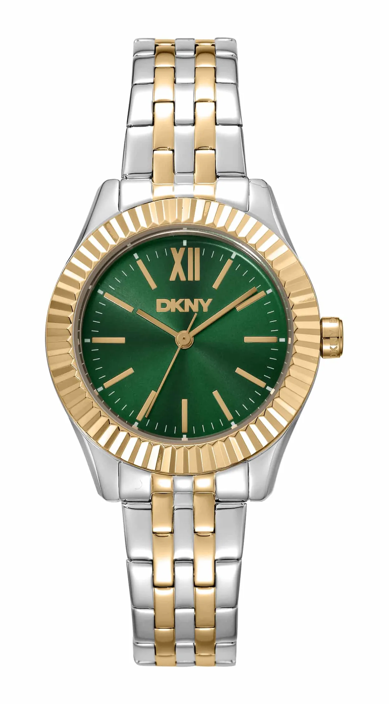 DKNY EVERYDAY UR DAME TO FARVET MED GRØN SKIVE - DK1L017M1095