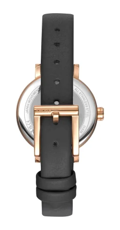 DKNY SOHO GLITZ UR DAME ROSA KASSE MED SORT LÆDERREM - DK1L038L0035