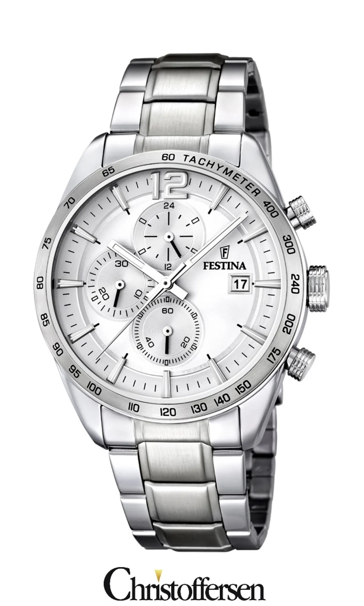 FESTINA HERRE UR STÅL MED LÆNKE - F16759/1
