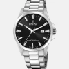 FESTINA STÅL LÆNKE SOR SKIVE MED SAFIRGLAS - F20024/4