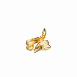 FLORA DANICA EAR CUFF GRÆS FORGYLDT SØLV - GR-EACU-G