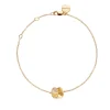 FLORA DANICA FIRKLØVER ARMBÅND PAVÉ FORGYLDT SØLV - FLC-BR-G-PAVE