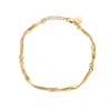 FLORA DANICA GRÆS ARMBÅND SØLV FORGYLDT 17-19 CM - GR-BR-G