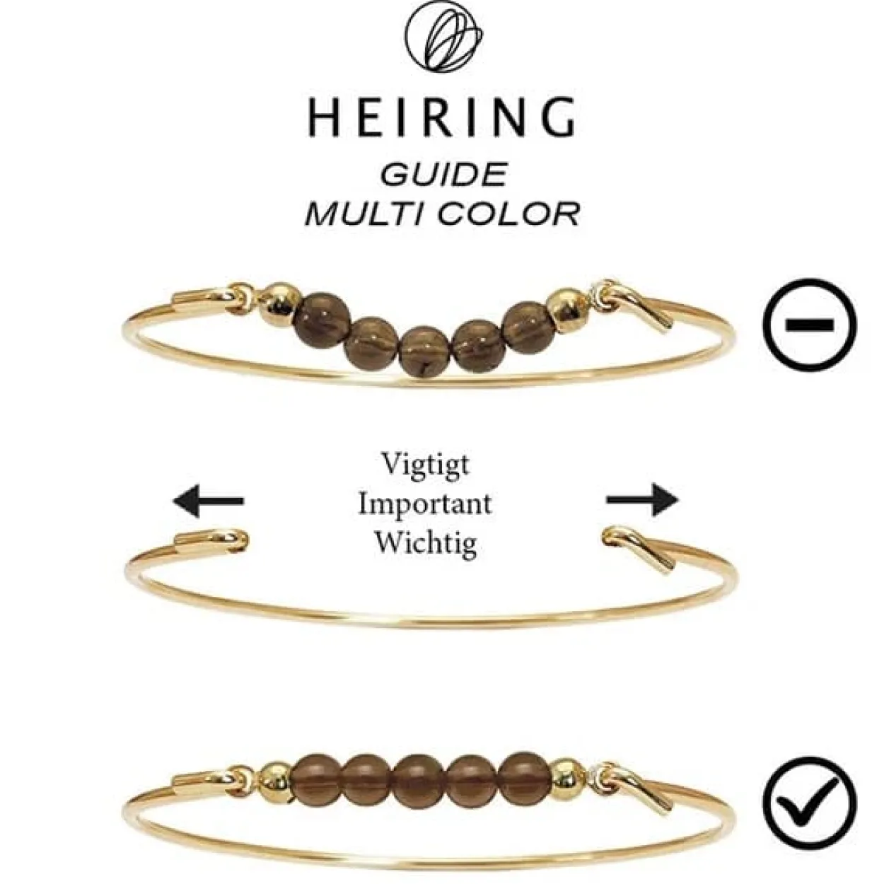 HEIRING AMETHYST TOP TIL MULTI ARMBÅND I FORGYLDT SØLV - 53-4-23FG