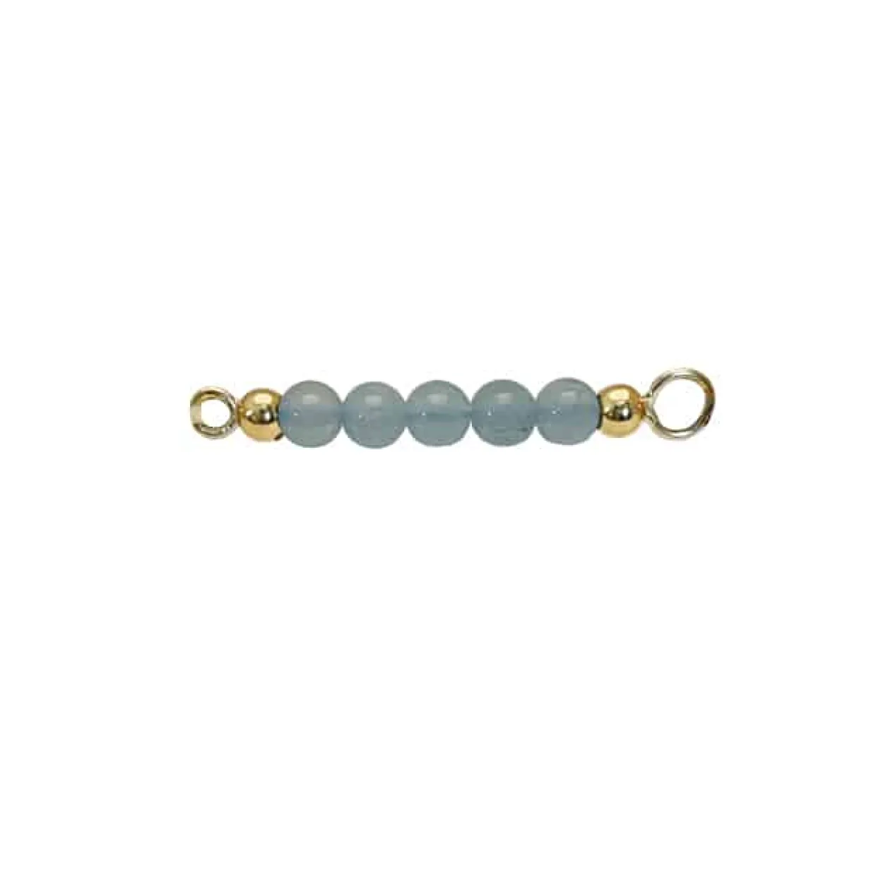 HEIRING AQUAMARIN TOP TIL MULTI ARMRING I FORGYLDT SØLV - 53-4-18FG