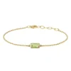 HEIRING ARMBÅND SQUARE GRØN PERIDOT SØLV FORGYLDT - 29-9-94FG