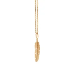 HEIRING FJER VEDHÆNG LILLE I FORGYLDT SØLV - 51-5-92FG