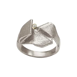 HEIRING MILLE NO. 5 RING SØLV MED BRILLIANT - 53-3-75BR-RH
