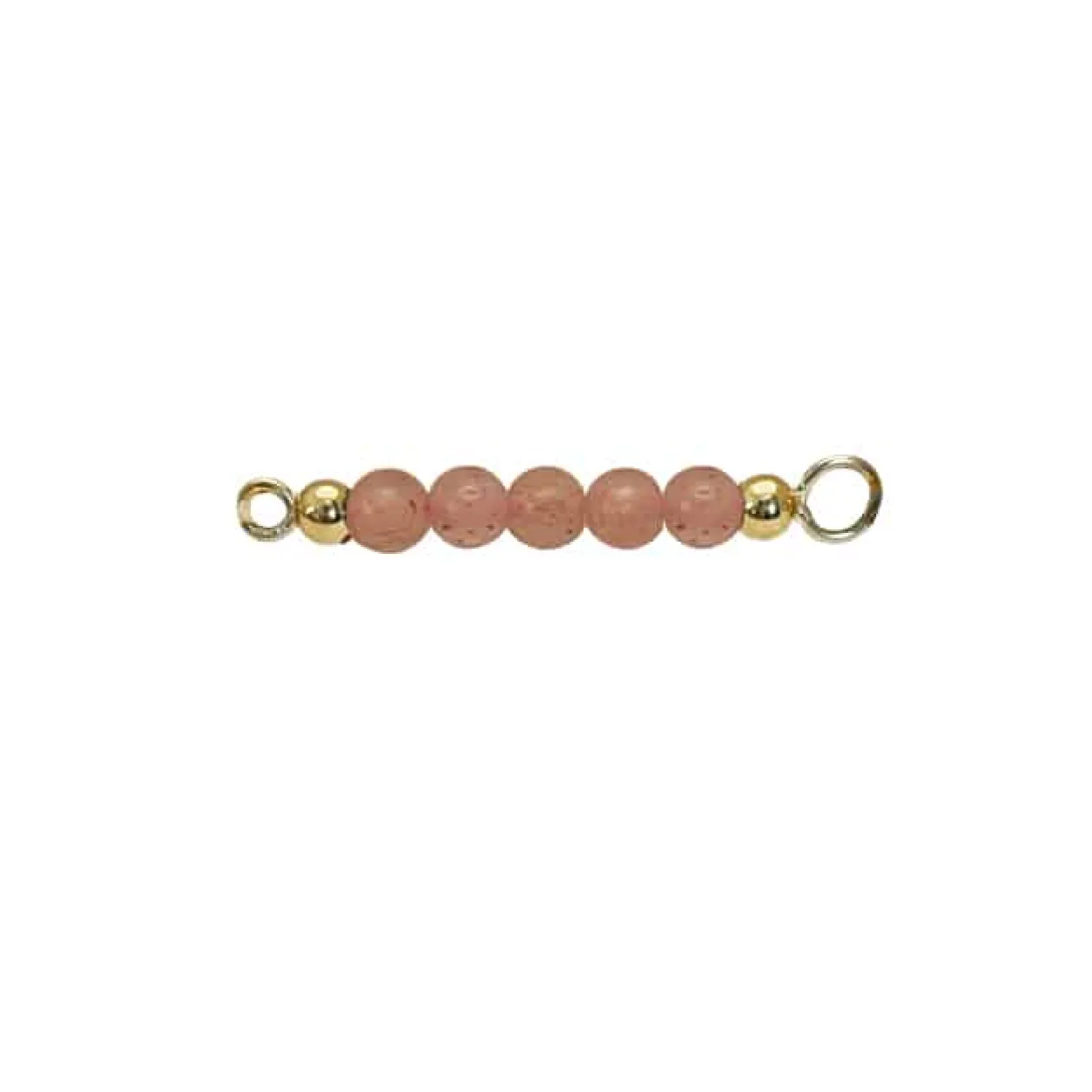 HEIRING RØD QUARTZ TOP TIL MULTI ARMBÅND FORGYLDT SØLV - 53-4-25FG