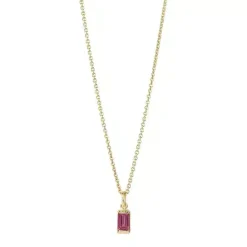 HEIRING SQUARE VEDHÆNG PINK TOPAS - 52-9-41FG