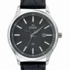 INEX HERRE STÅL DATO SORT REM - A76202S5I