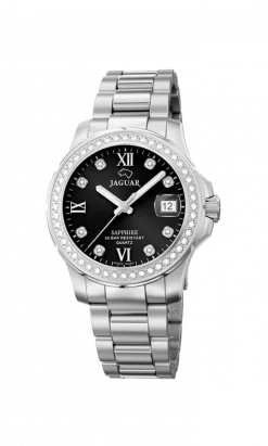 JAGUAR LADY DIVER STÅL SORT SKIVE - J892/4