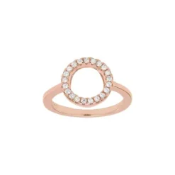 JOANLI NOR ANNANOR RING SØLV ROSA FORGYLDT MED ZIRKONIA - 104503479