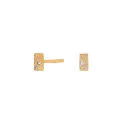 JOANLI NOR ØRERINGE STIK SØLV FORGYLDT GWENNOR 4 MM - 345 259-3