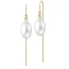 JULIE SANDLAU AFRODITE CHAIN ØRERINGE MED HVID PERLE - HKS812GDWHPLCZ