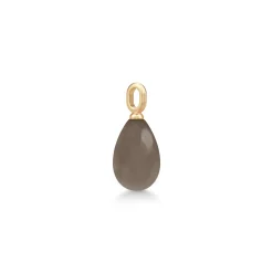 JULIE SANDLAU ELINA VEDHÆNG I 14 KARAT GULD MED CHOCOATEL MOONSTONE - YG14-PD420CHMN