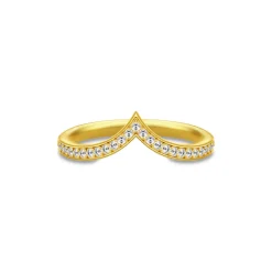 JULIE SANDLAU OCEAN CREST RING FORGYLDT SØLV - RI208GDCZ