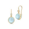 JULIE SANDLAU PRIME ØRERINGE FORGYLDT SØLV MED MILKY AQUA KRYSTAL - HKS181GDMLAQCRCZ